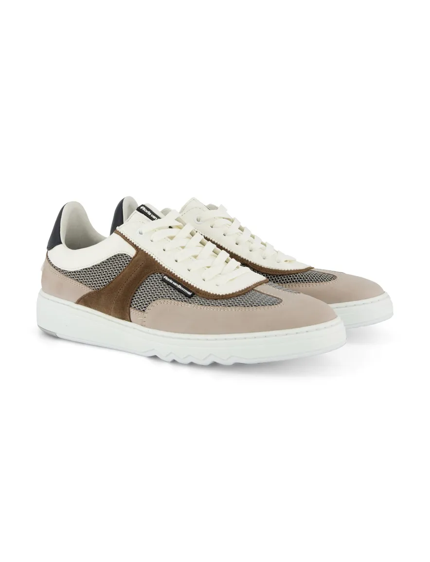 Beige leren Floris van Bommel sneakers