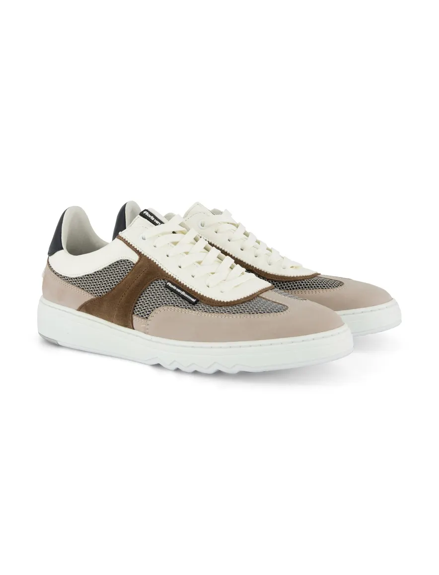 Beige leren Floris van Bommel sneakers