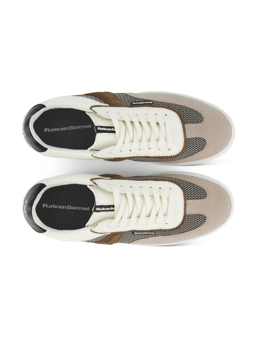 Floris van Bommel Sneaker beige witte zool
