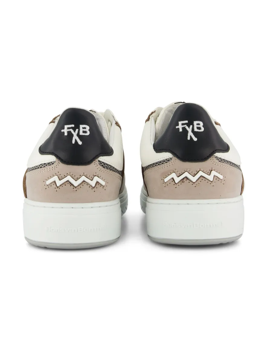 Beige leren Floris van Bommel sneakers