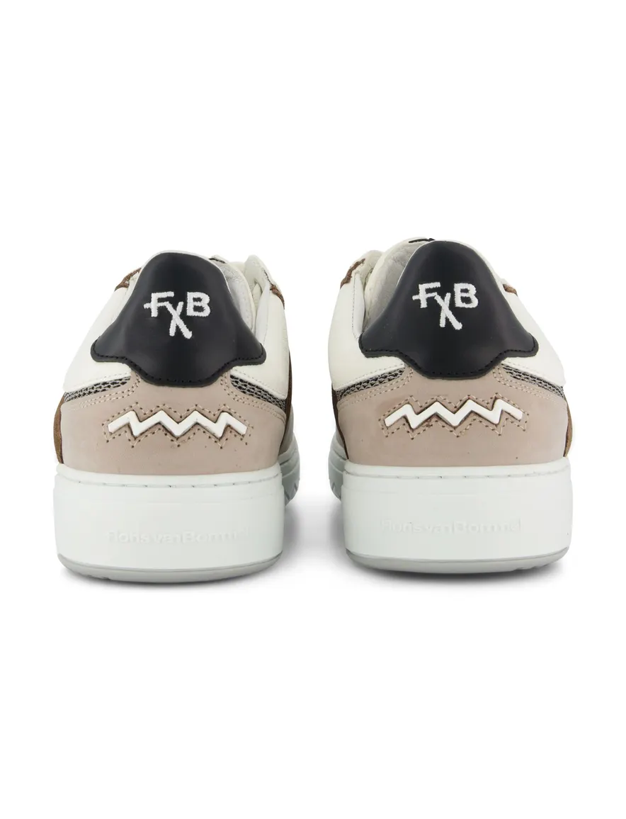 Beige leren Floris van Bommel sneakers