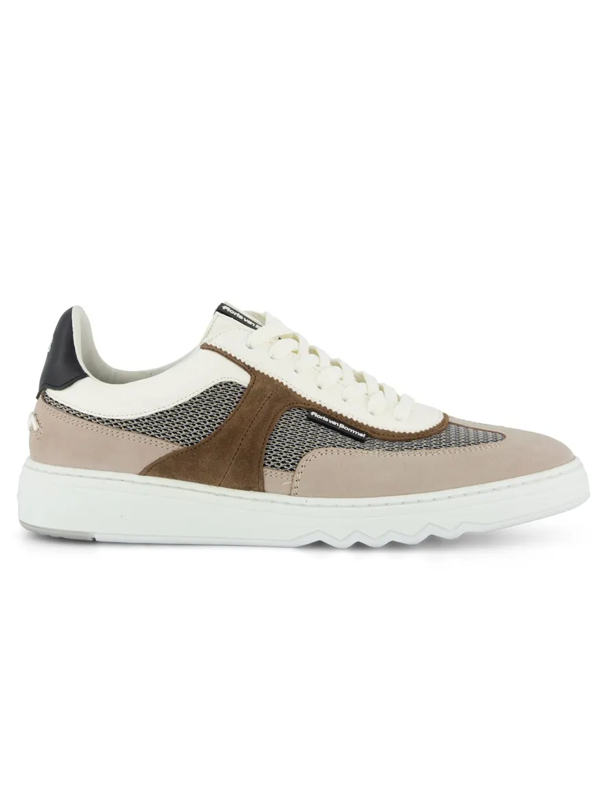 Beige leren Floris van Bommel sneakers