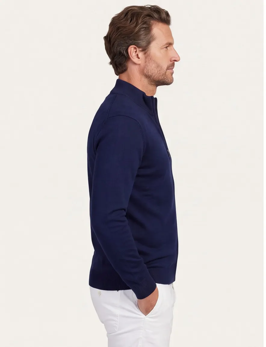 Portofino vest donkerblauw katoen