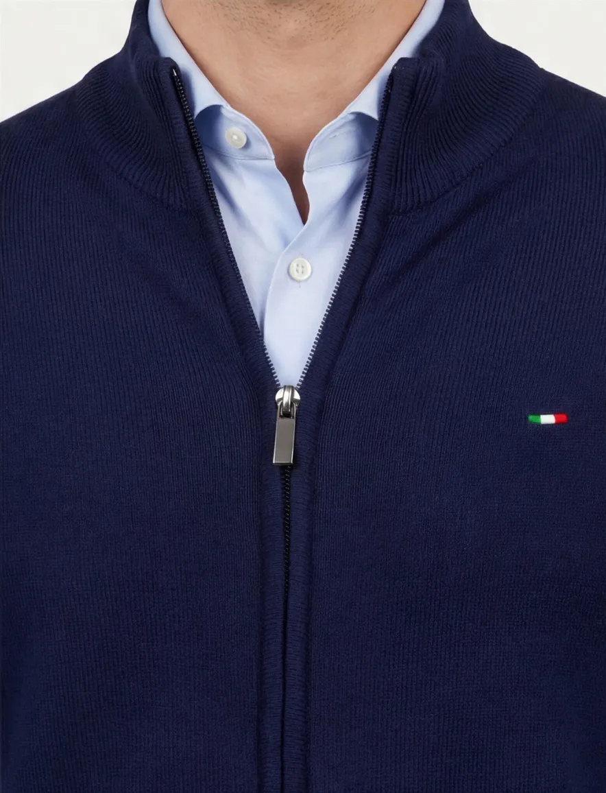 Portofino vest donkerblauw katoen