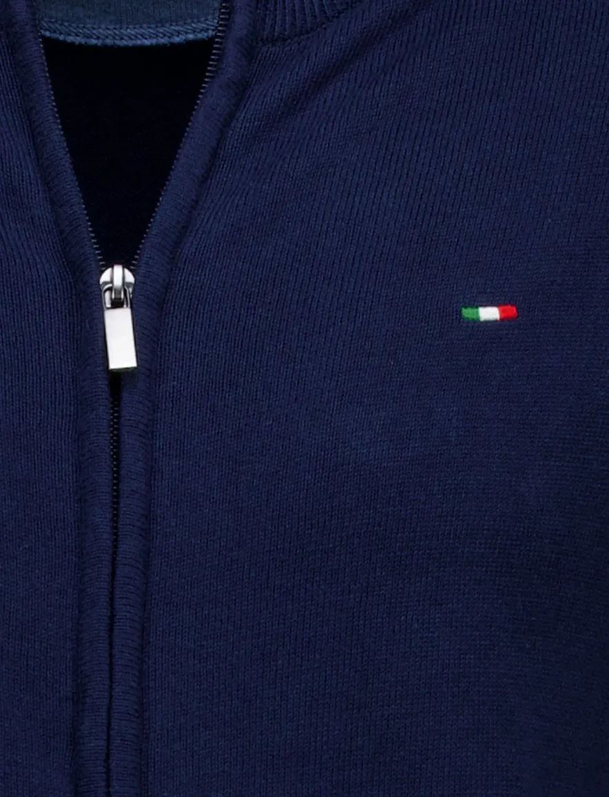 Portofino vest donkerblauw katoen