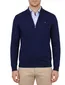 Portofino vest donkerblauw katoen met boord