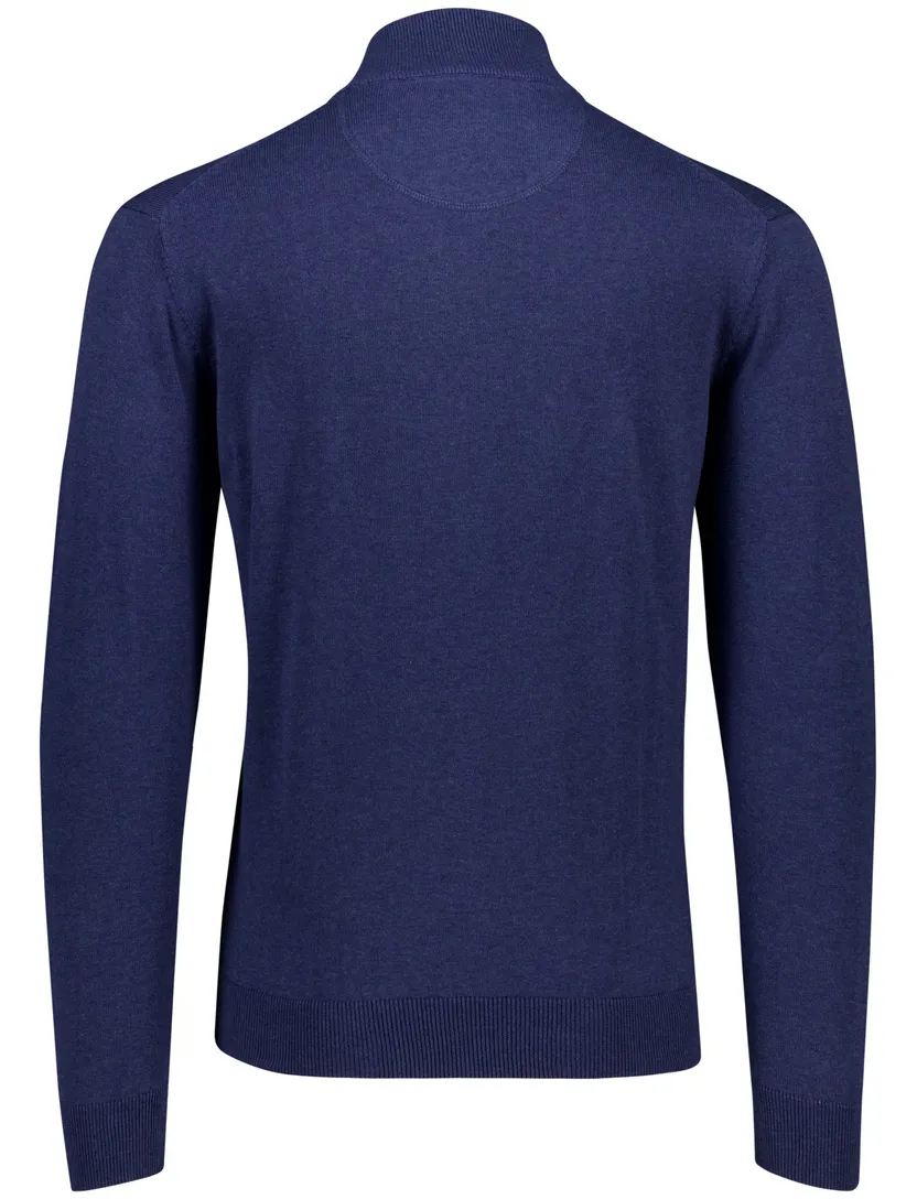 Portofino vest donkerblauw effen katoen