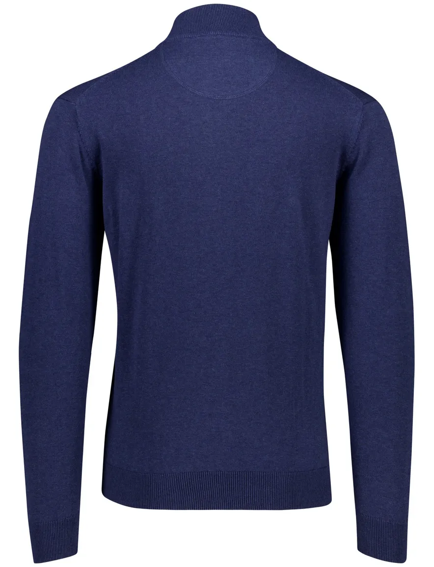 Portofino vest donkerblauw effen katoen