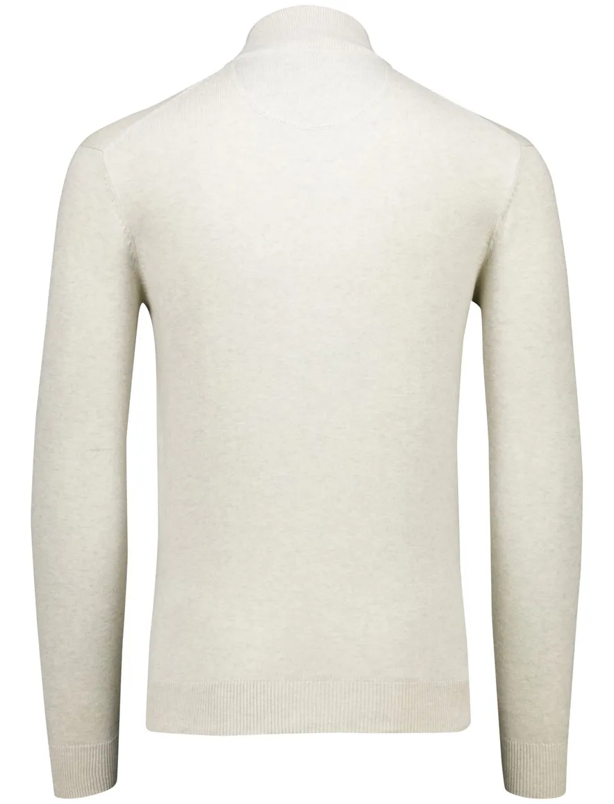 Portofino vest creme gemeleerd normale fit katoen