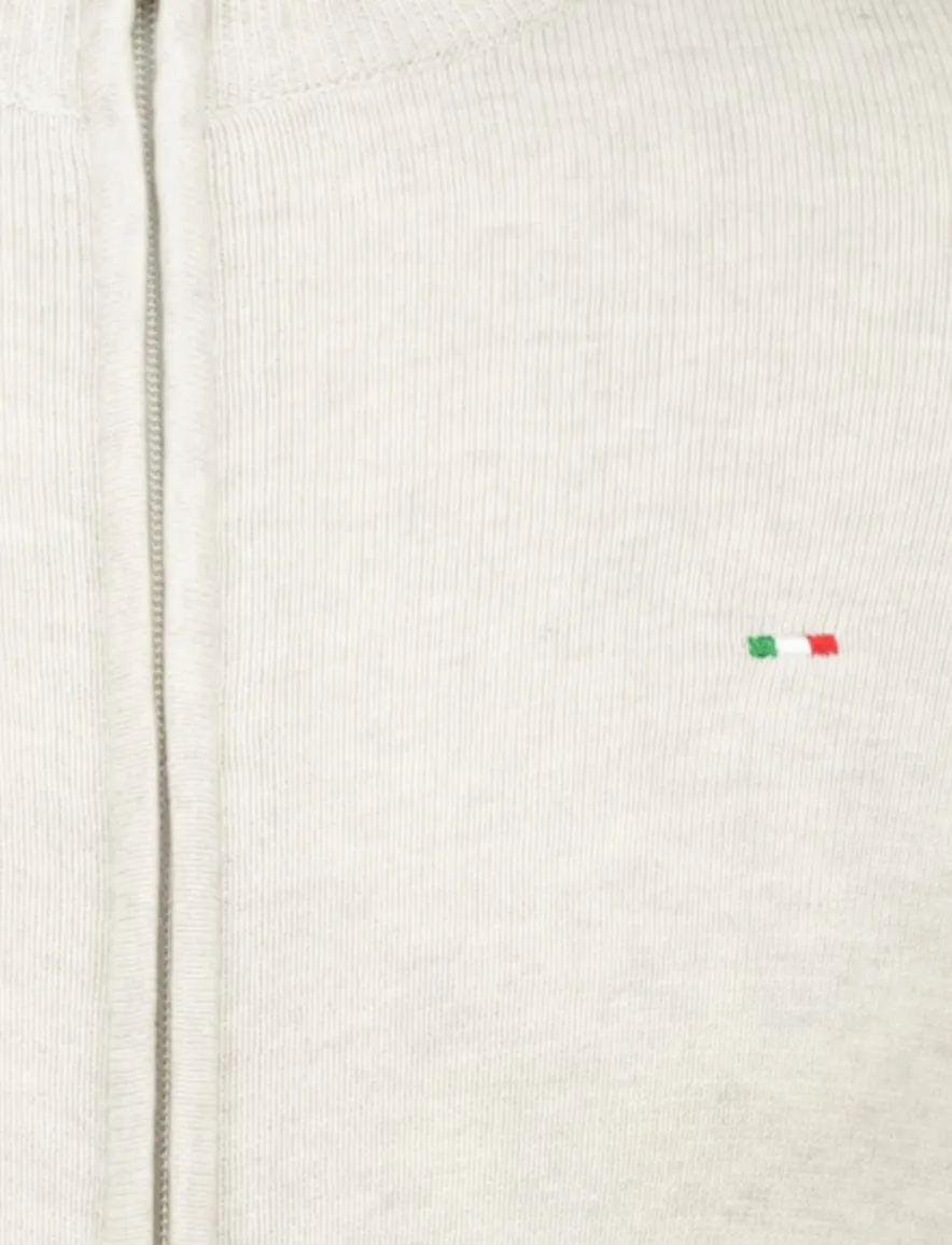 Portofino vest creme gemeleerd normale fit katoen