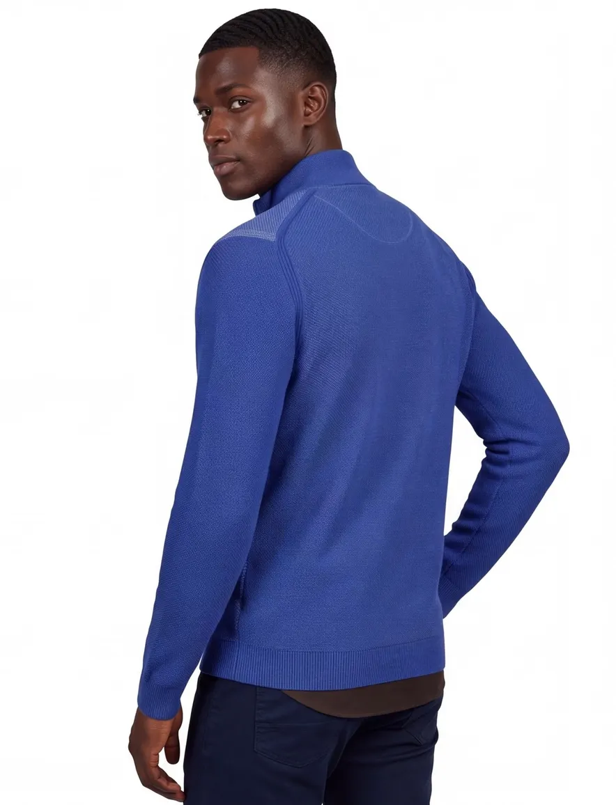 Portofino vest blauw effen washed look