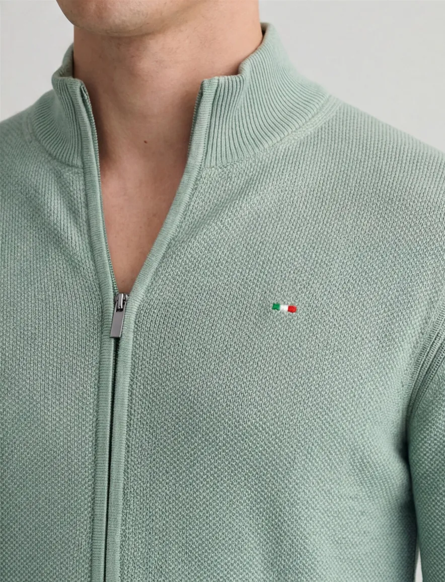 Portofino vest groen katoen normale fit