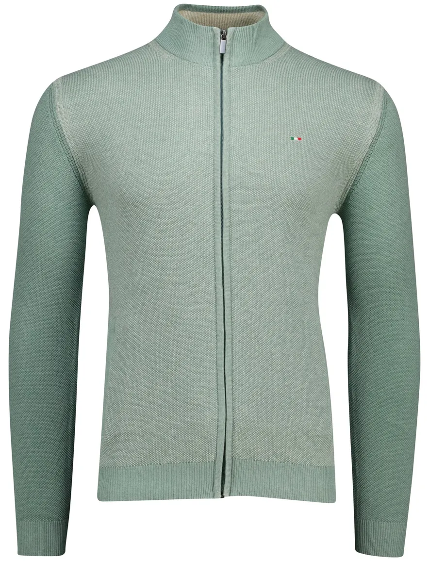 Portofino vest groen katoen normale fit