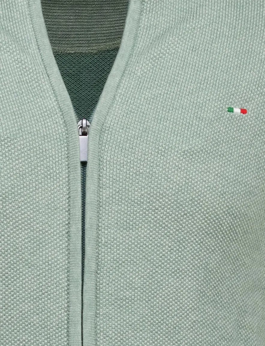 Portofino vest groen katoen normale fit