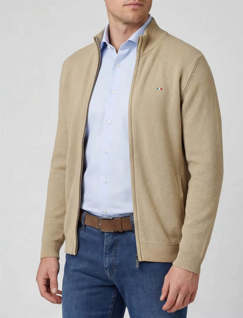 Portofino vest beige katoen