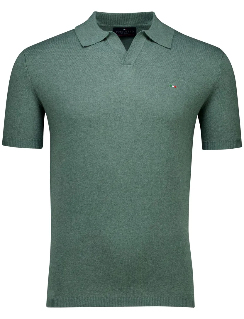 Portofino polo groen v-hals gebreid