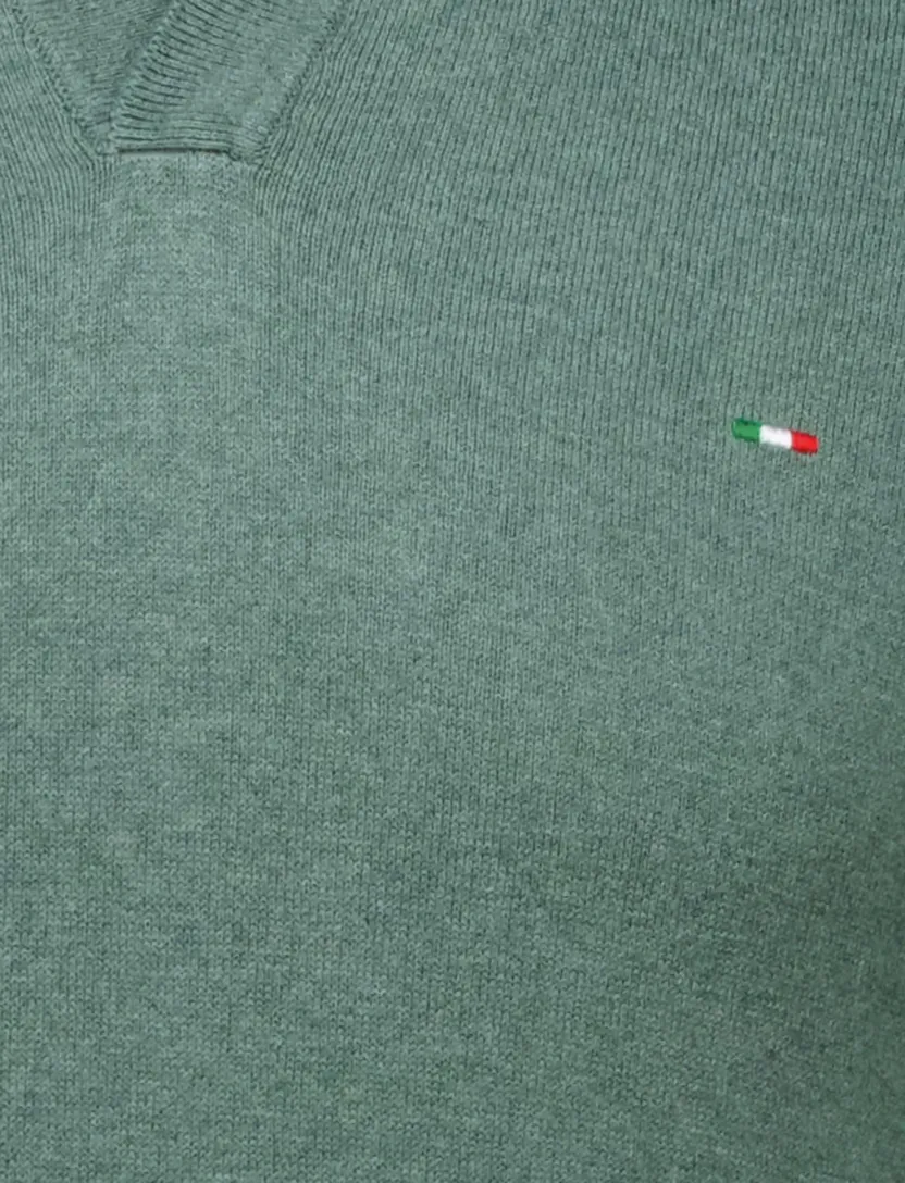 Portofino polo groen v-hals gebreid