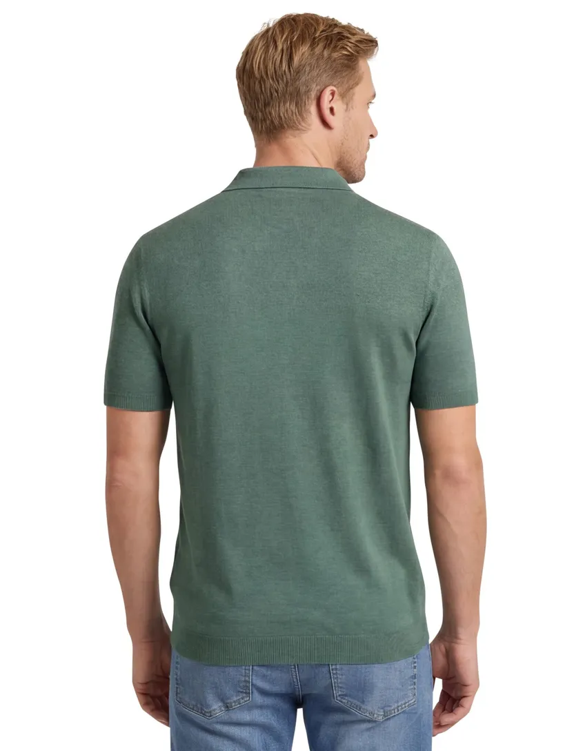 Portofino polo groen v-hals gebreid