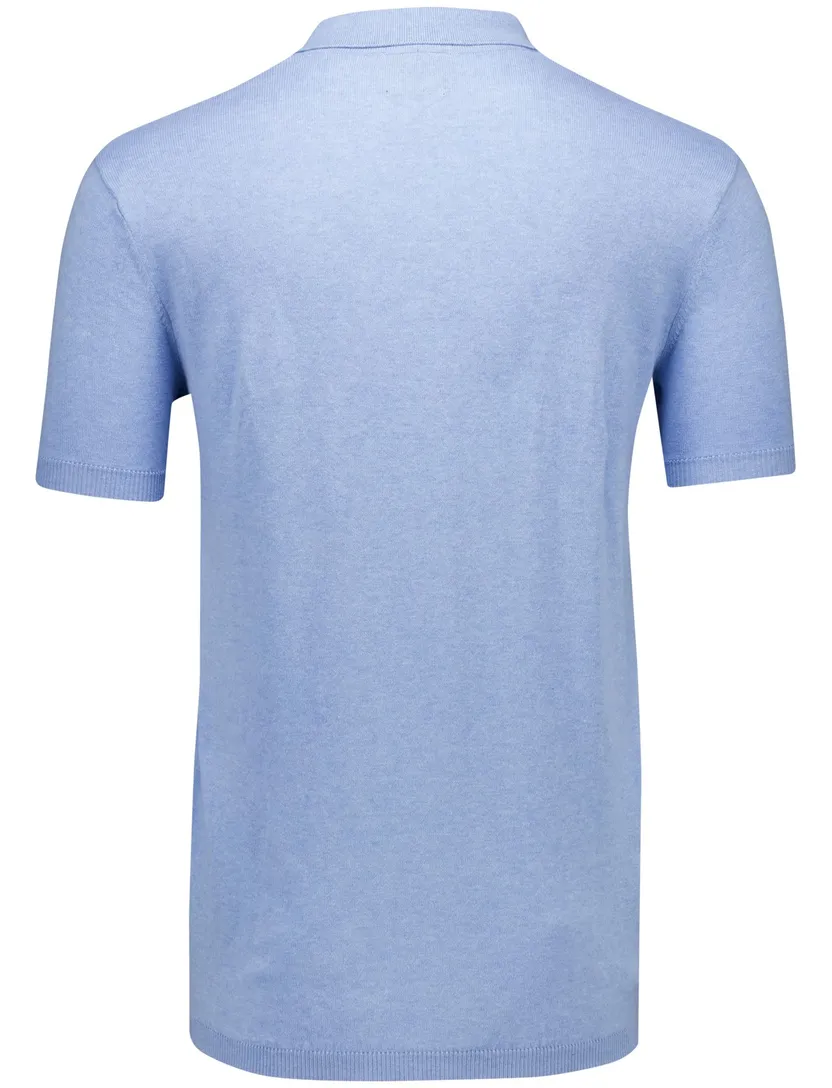 katoenen Portofino polo extra lang lichtblauw normale fit
