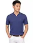 Portofino polo extra lang donkerblauw gebreid katoen