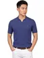 Portofino polo extra lang donkerblauw gebreid