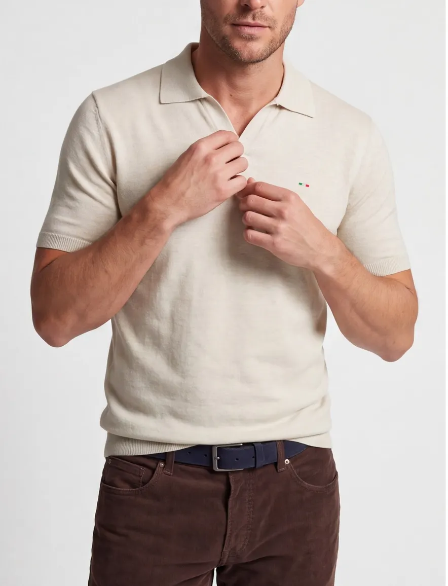 Portofino extra lange polo beige