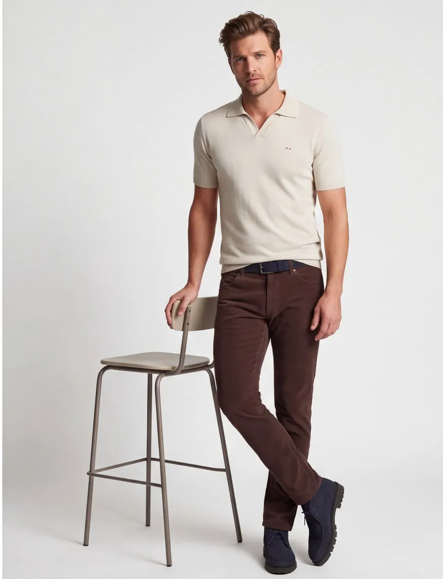 Portofino extra lange polo beige