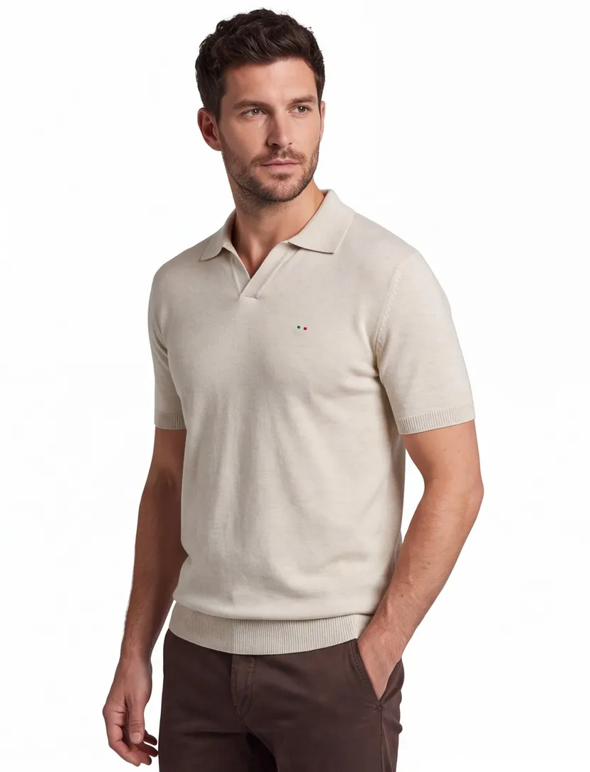 Portofino extra lange polo beige
