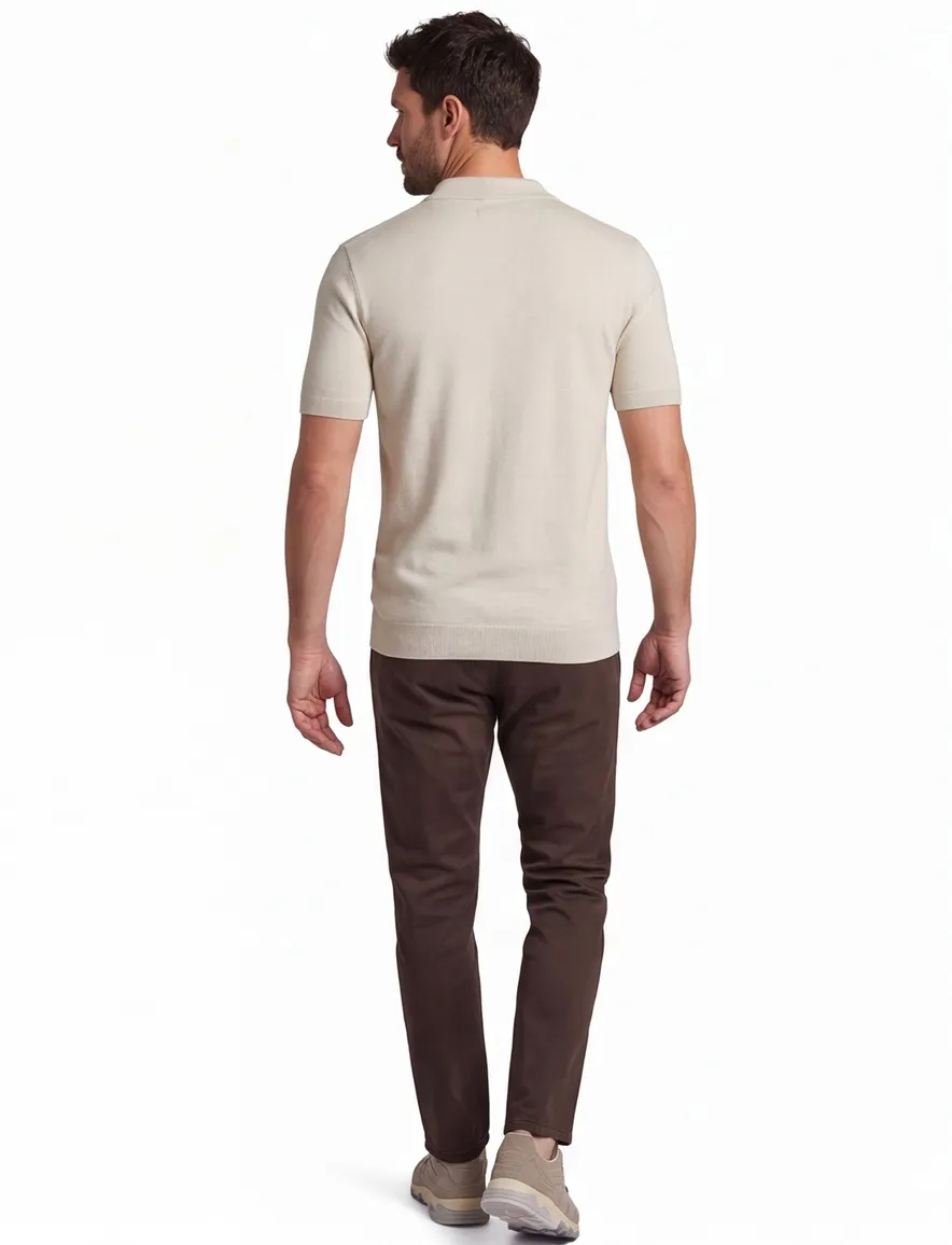 Portofino extra lange polo beige