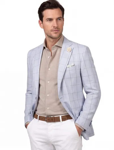 Carl Gross Carl Gross Say Yes colbert Tannon-G lichtblauw modern fit