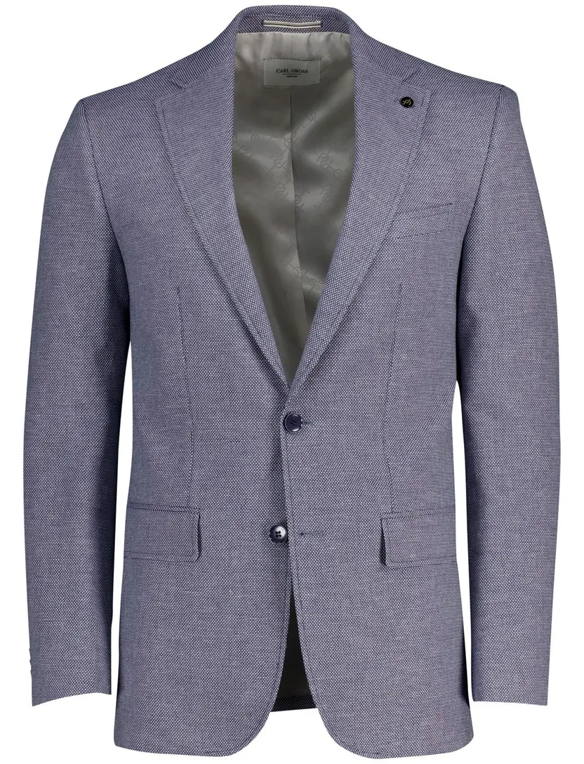 colbert Carl Gross Sakko blauw normale fit katoen