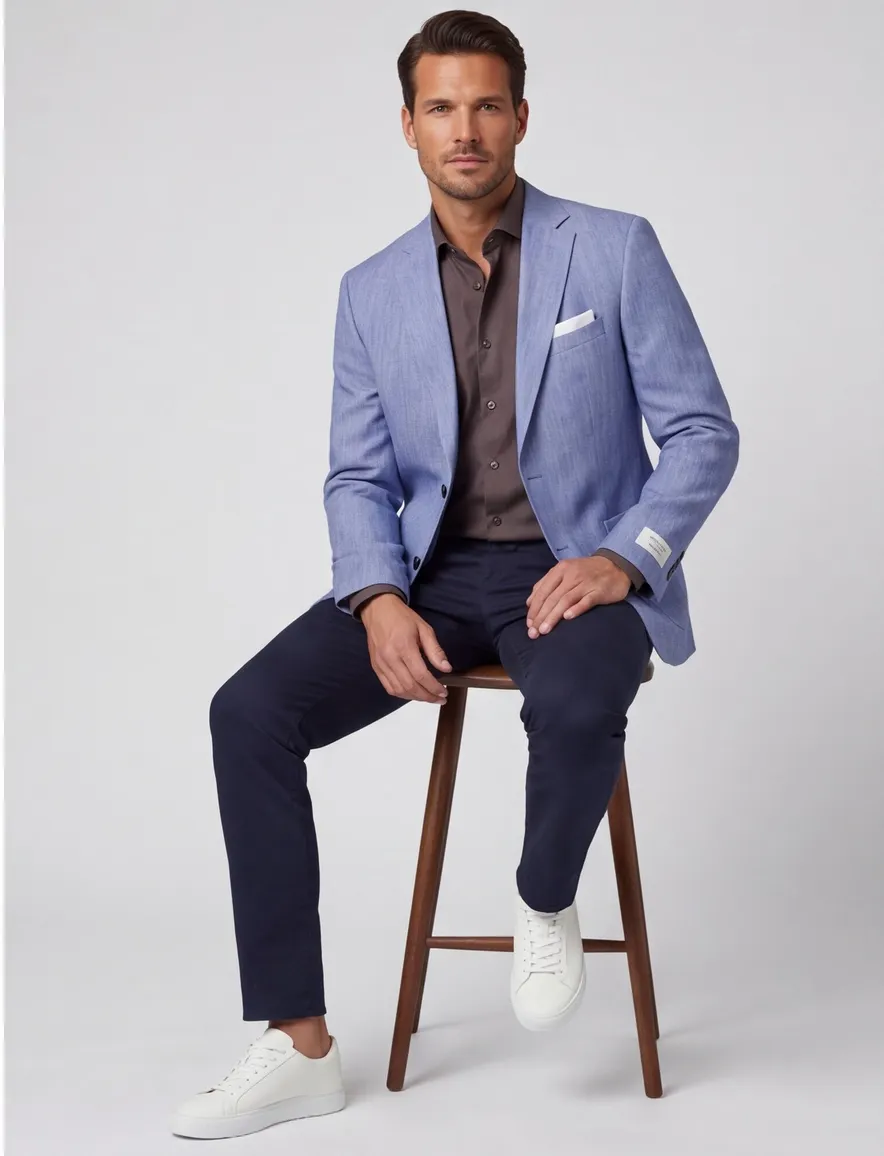 Carl Gross Sakko colbert Tate SV blauw modern fit