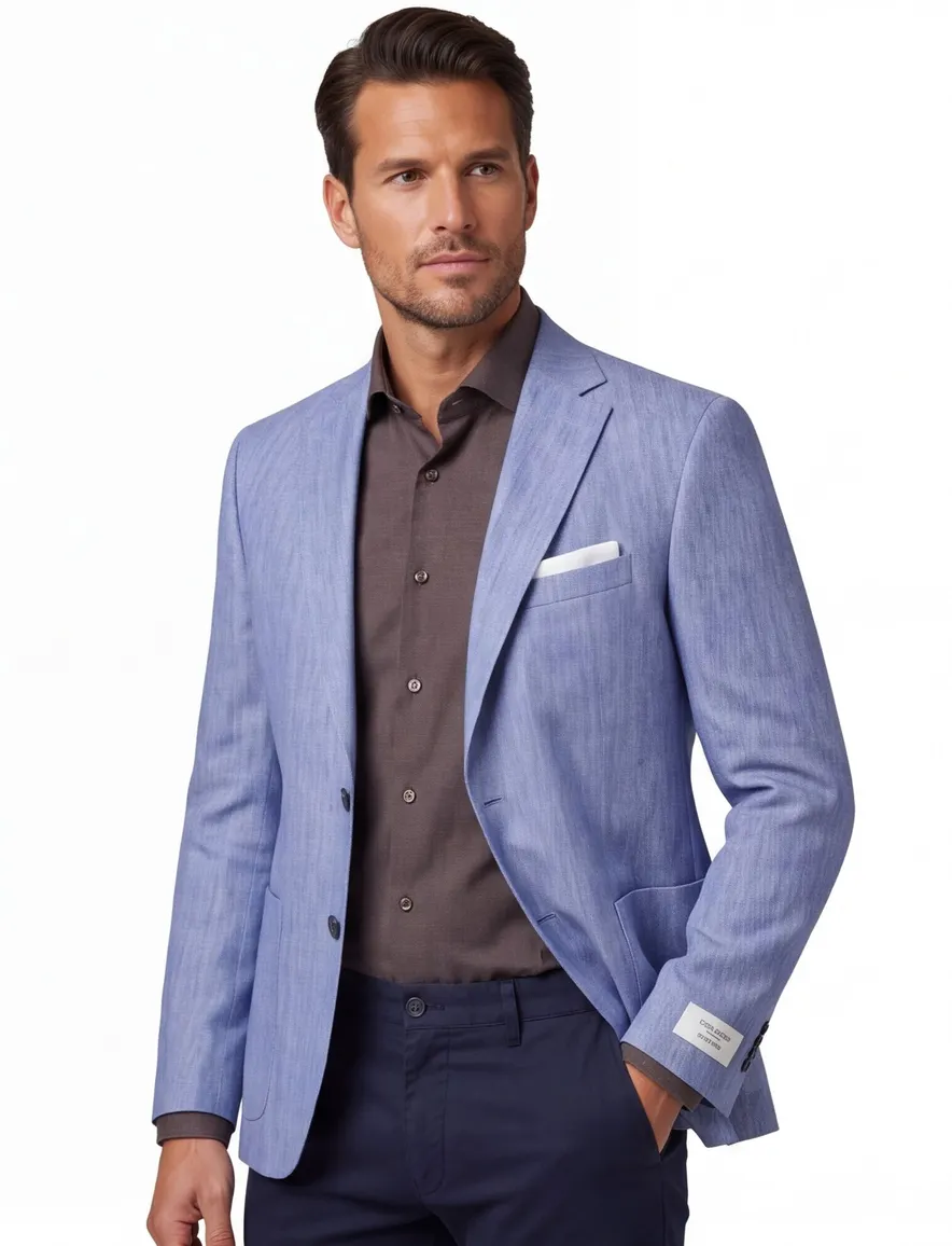 Carl Gross Sakko colbert Tate SV blauw modern fit
