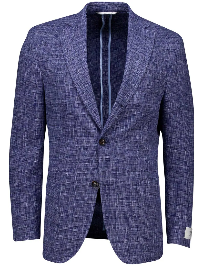 Carl Gross colbert gemeleerd blauw normale fit