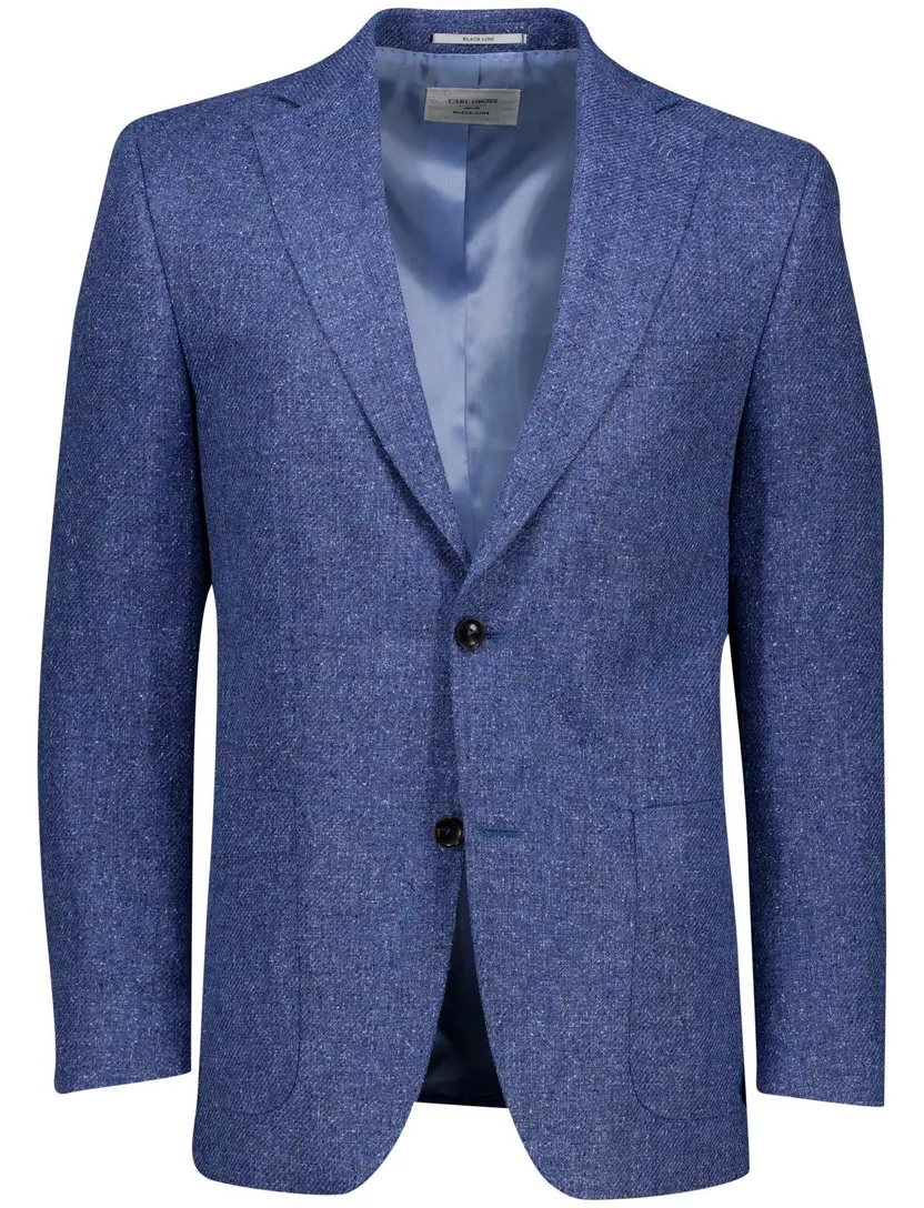 Carl Gross colbert blauw modern fit gemêleerd