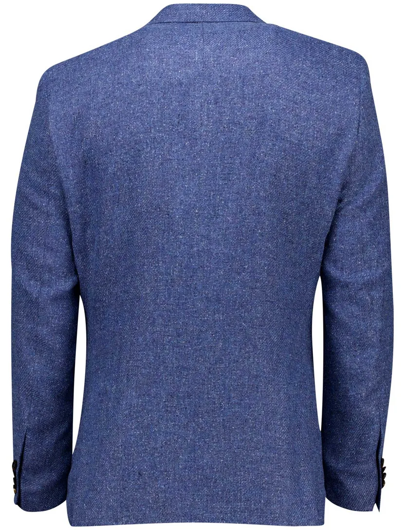 Carl Gross colbert blauw modern fit gemêleerd