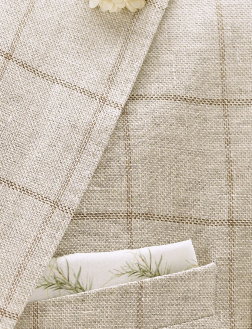 Carl Gross colbert normale fit beige geruit