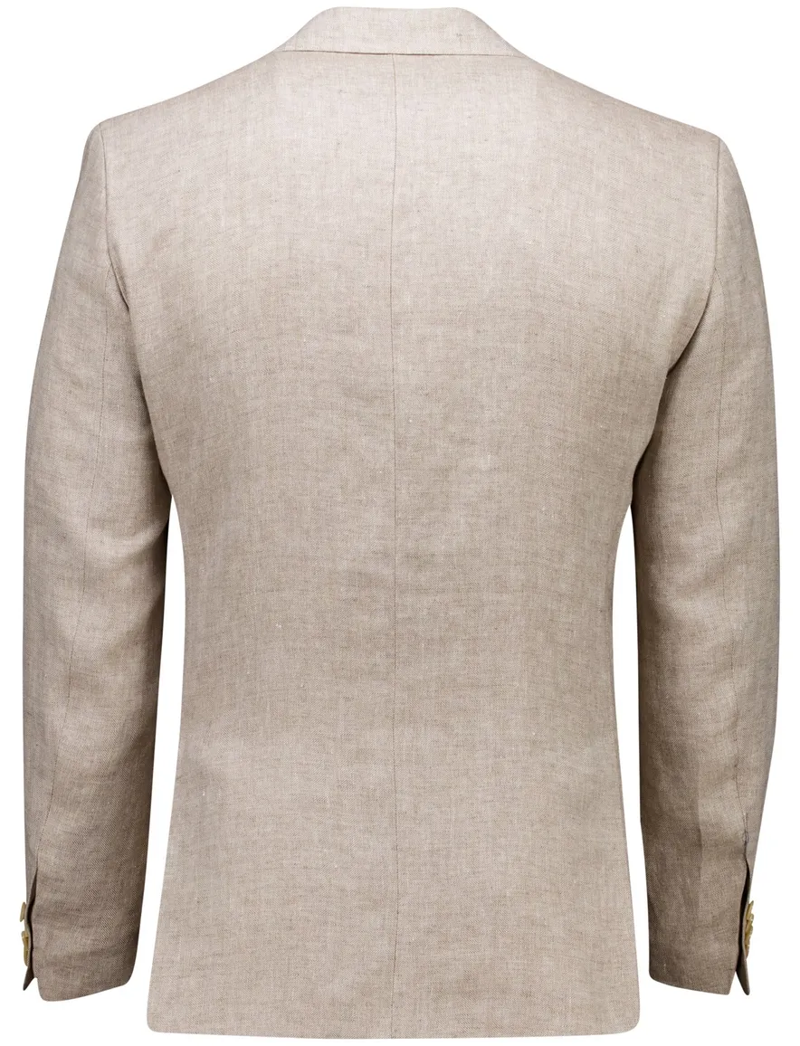 Carl Gross colbert gemeleerd beige normale fit