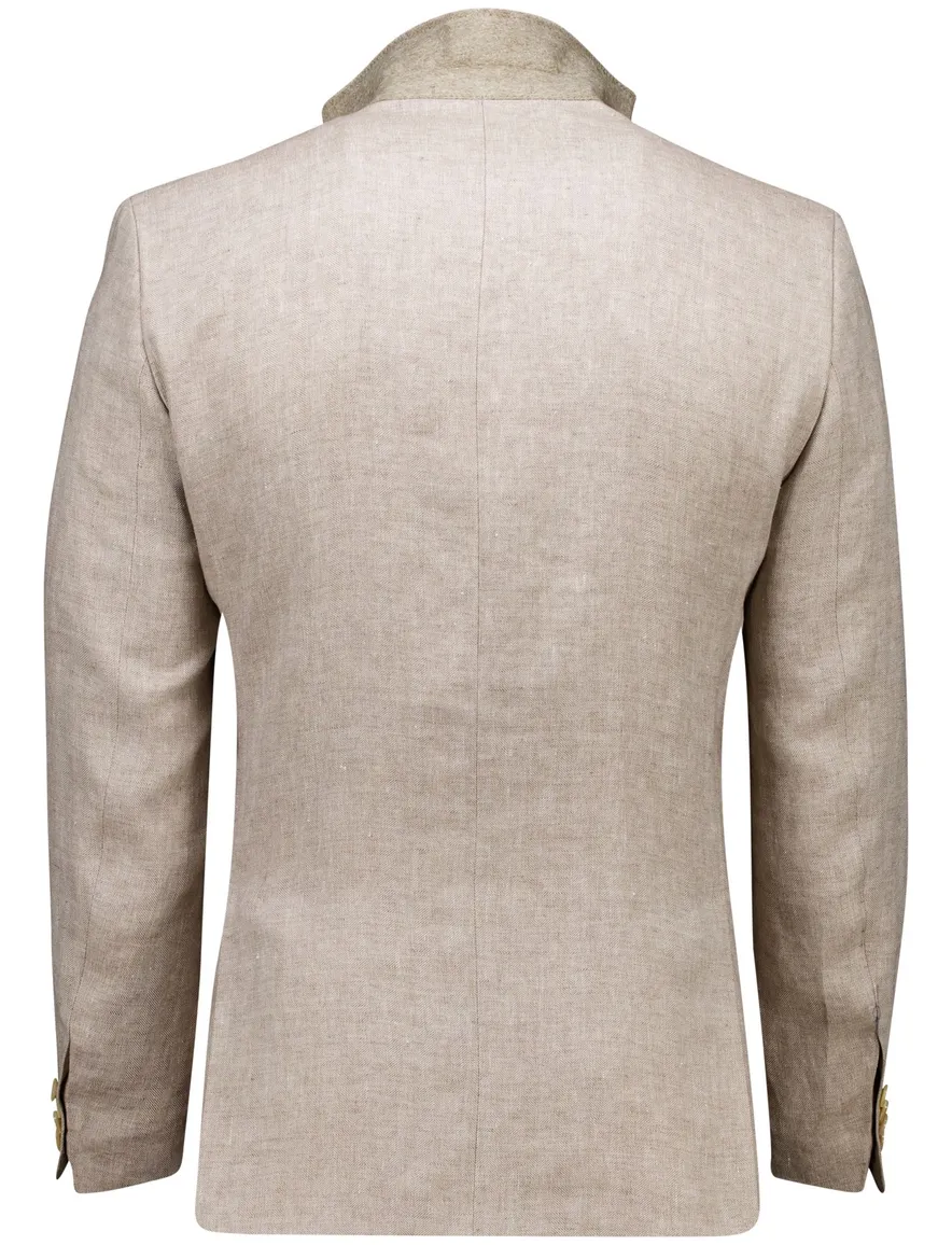 Carl Gross colbert gemeleerd beige normale fit