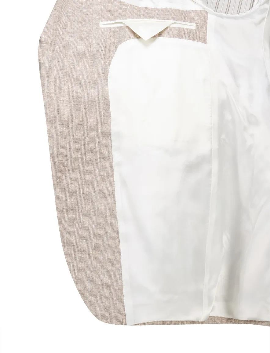 Carl Gross colbert gemeleerd beige normale fit