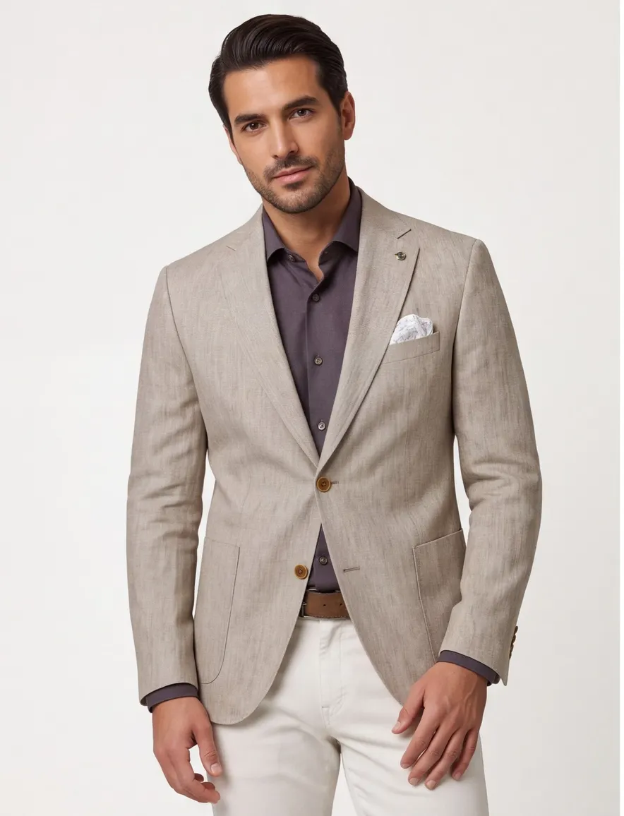 Carl Gross colbert Tebbo-G beige linnen