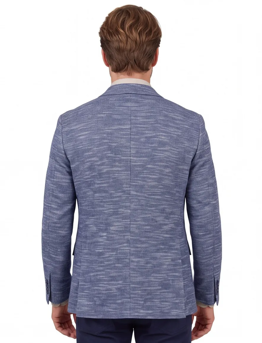 Carl Gross Sakko colbert blauw gemeleerd normale fit