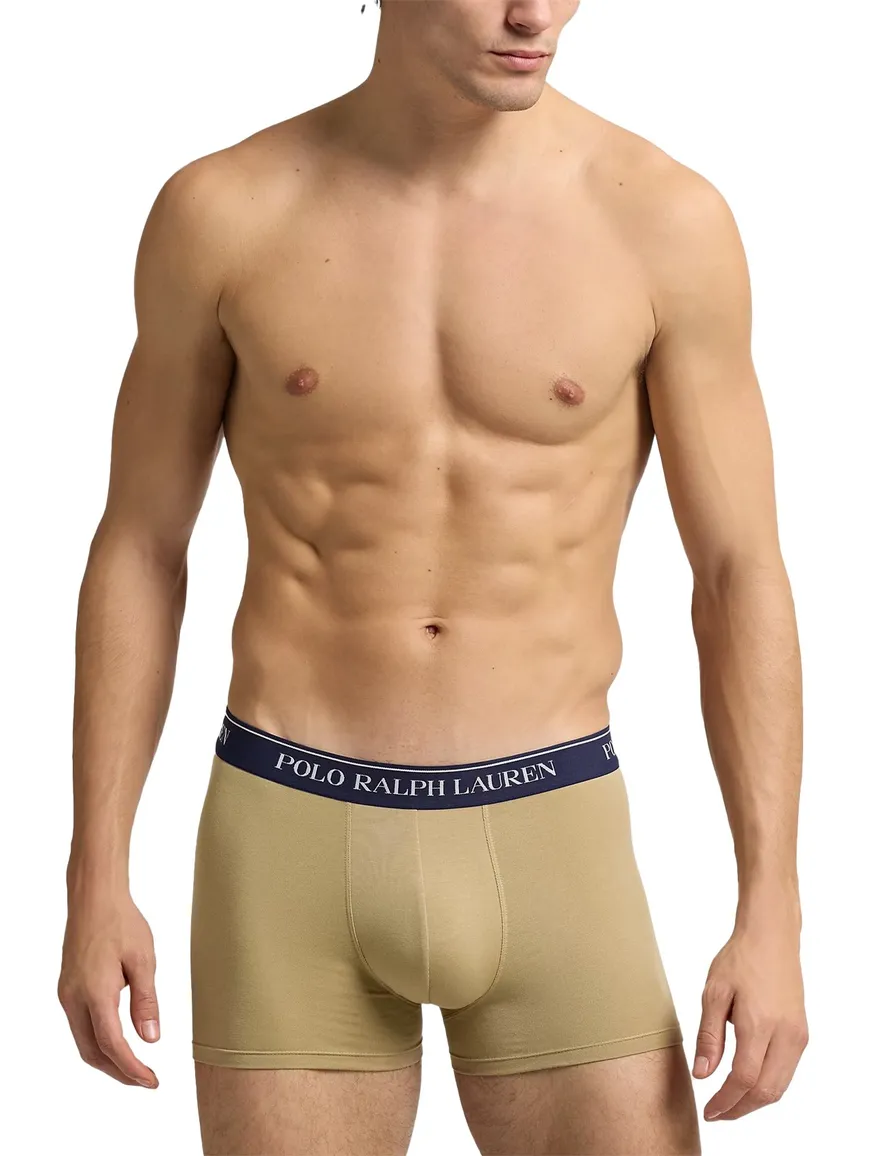 Polo Ralph Lauren boxershorts 3-pack blauw d.blauw beige katoen