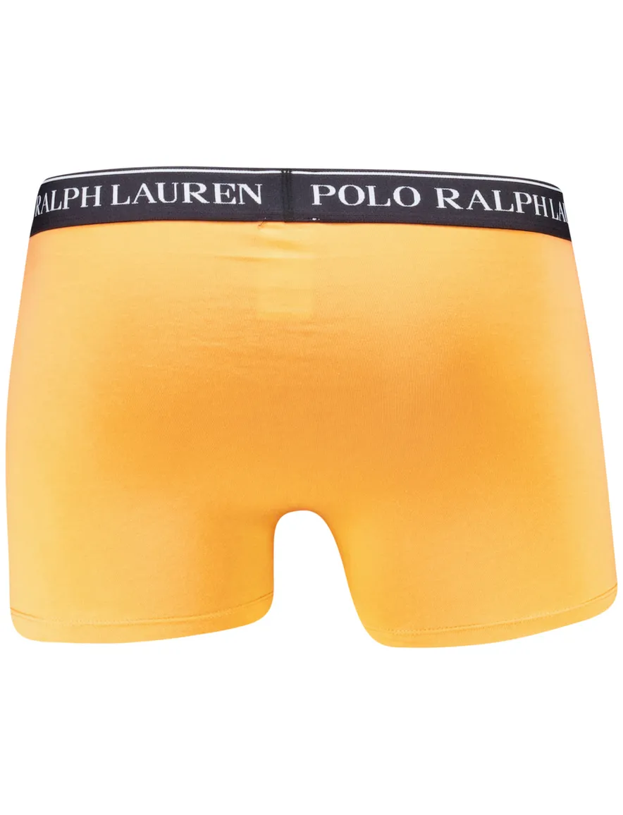 Polo Ralph Lauren boxershorts 3-pack groen-zwart-geel effen katoen