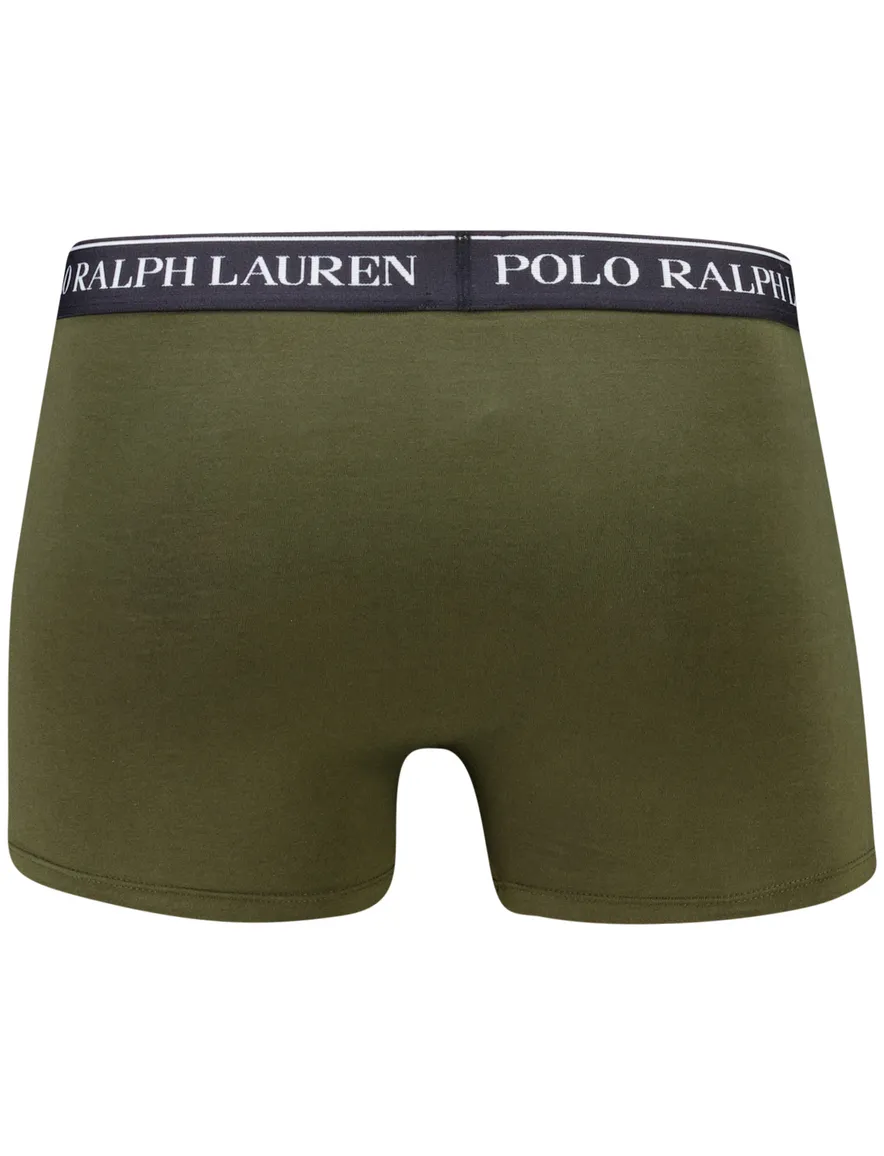 Polo Ralph Lauren boxershorts 3-pack groen-zwart-geel effen katoen