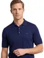 Portofino polo donkerblauw korte mouw effen katoen