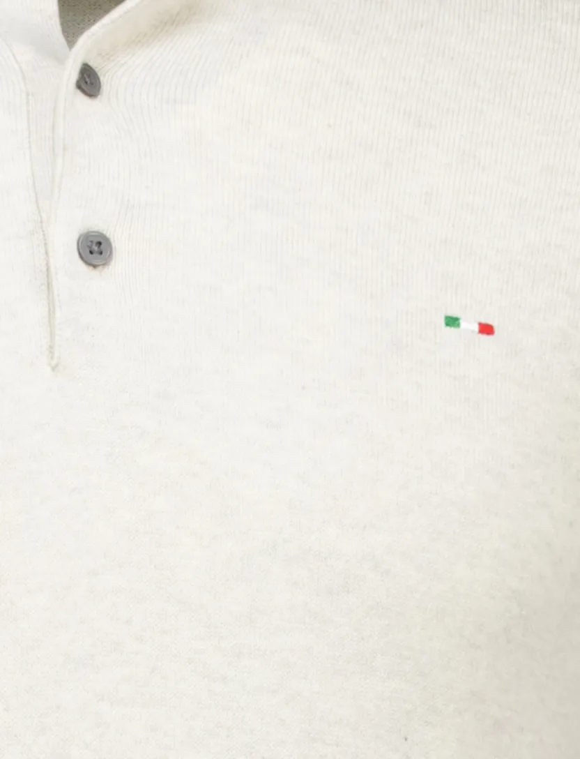 poloshirt korte mouw Portofino creme normale gemeleerd