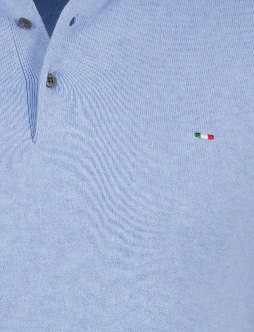 Portofino extra lange korte mouw polo blauw normale fit