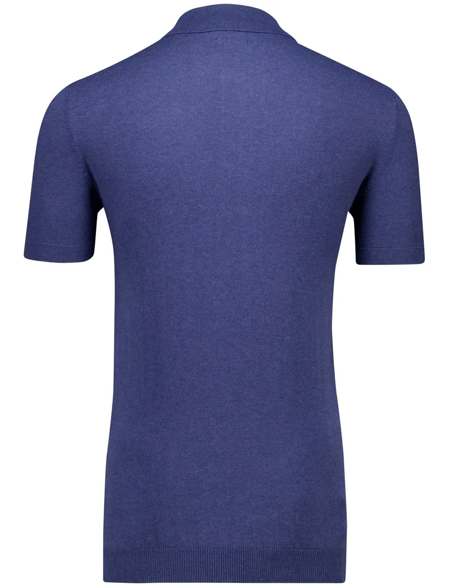 poloshirt extra lang donkerblauw Portofino