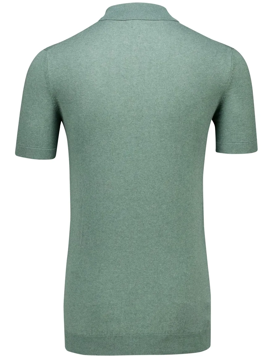 Portofino polo extra lang groen gemeleerd